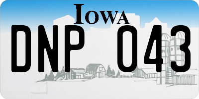 IA license plate DNP043