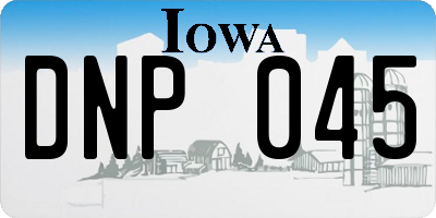 IA license plate DNP045