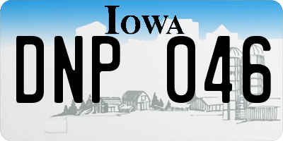 IA license plate DNP046