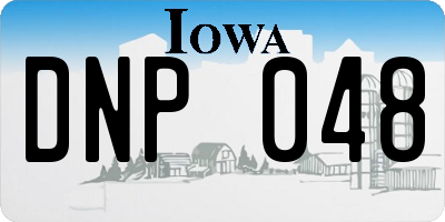 IA license plate DNP048