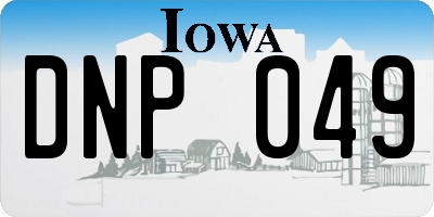 IA license plate DNP049