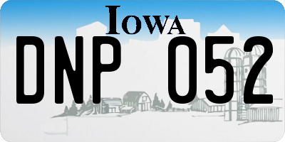 IA license plate DNP052