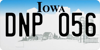 IA license plate DNP056