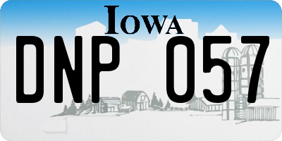 IA license plate DNP057