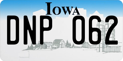 IA license plate DNP062
