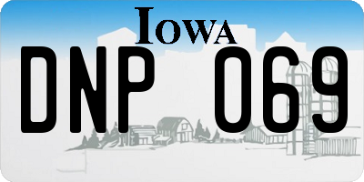 IA license plate DNP069