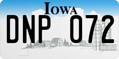 IA license plate DNP072