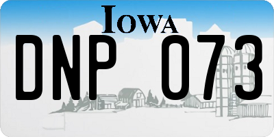 IA license plate DNP073