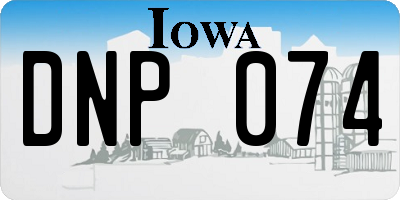 IA license plate DNP074