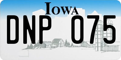 IA license plate DNP075