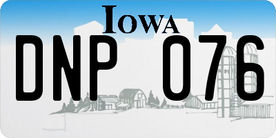 IA license plate DNP076