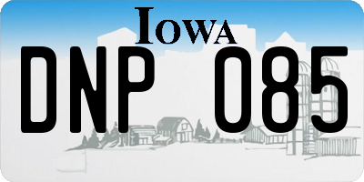 IA license plate DNP085