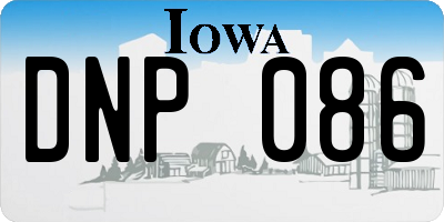 IA license plate DNP086