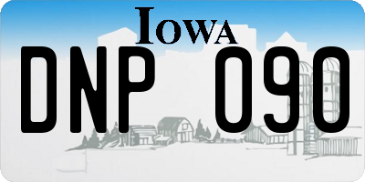 IA license plate DNP090