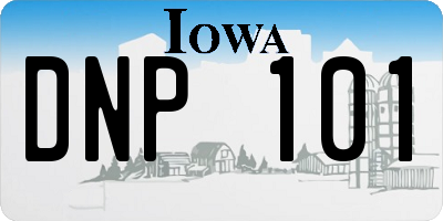 IA license plate DNP101