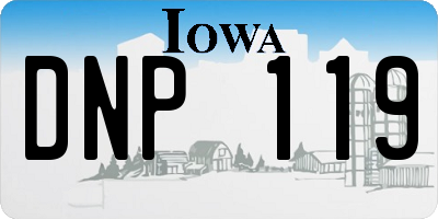 IA license plate DNP119
