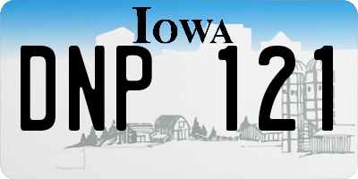 IA license plate DNP121