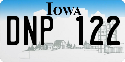 IA license plate DNP122