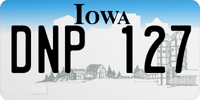 IA license plate DNP127