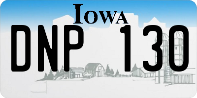 IA license plate DNP130