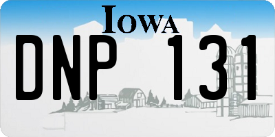 IA license plate DNP131
