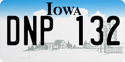 IA license plate DNP132