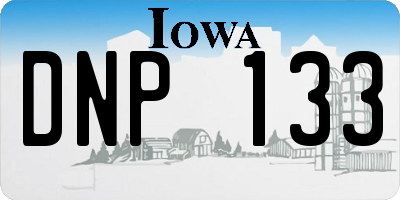 IA license plate DNP133