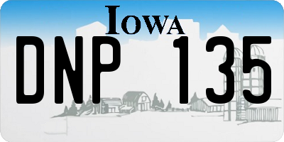 IA license plate DNP135