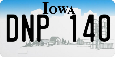 IA license plate DNP140