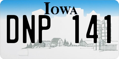IA license plate DNP141