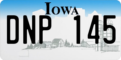IA license plate DNP145