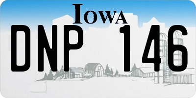 IA license plate DNP146