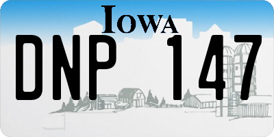 IA license plate DNP147