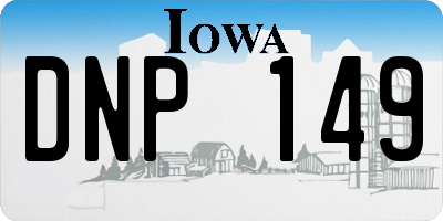 IA license plate DNP149