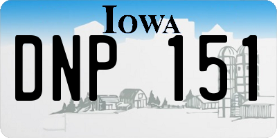 IA license plate DNP151
