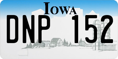 IA license plate DNP152