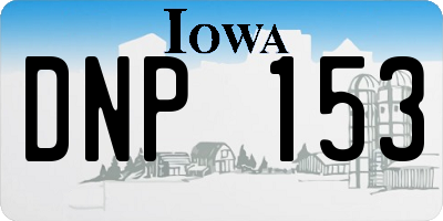 IA license plate DNP153