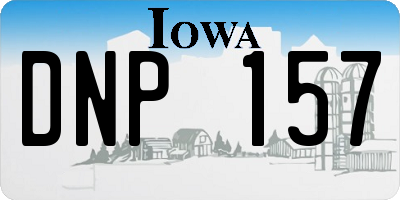 IA license plate DNP157