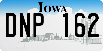 IA license plate DNP162