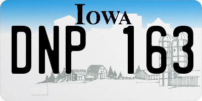 IA license plate DNP163