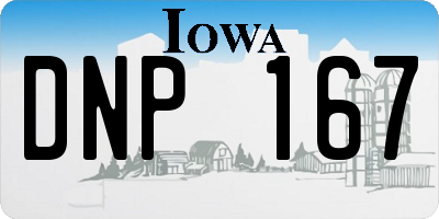 IA license plate DNP167