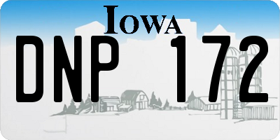 IA license plate DNP172