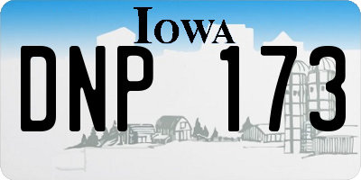 IA license plate DNP173