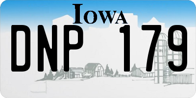 IA license plate DNP179