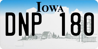 IA license plate DNP180