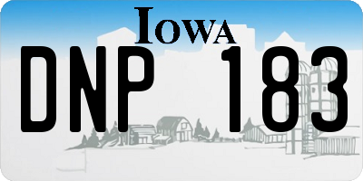 IA license plate DNP183