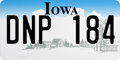 IA license plate DNP184