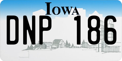 IA license plate DNP186