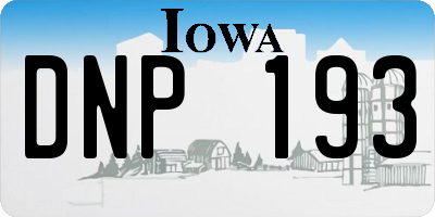 IA license plate DNP193