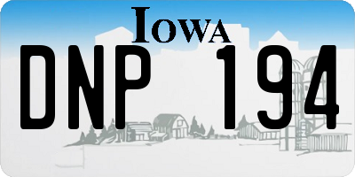 IA license plate DNP194